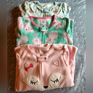 4T fleece footie pajamas EUC